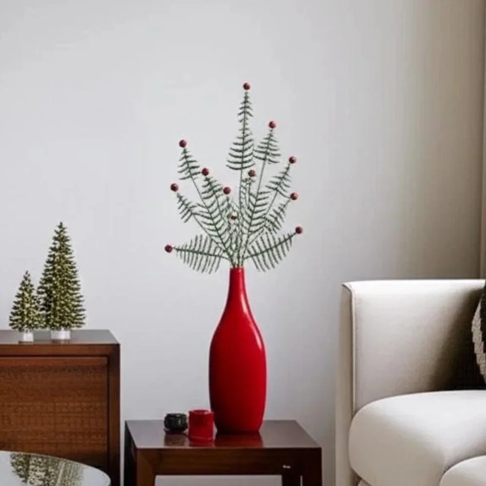 Glittered Whimsy Mini Tree Spray Stem Holiday Arrangement Decoration 25 inches